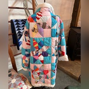 Nace’s handmade quilt coat. Size small and duster length.